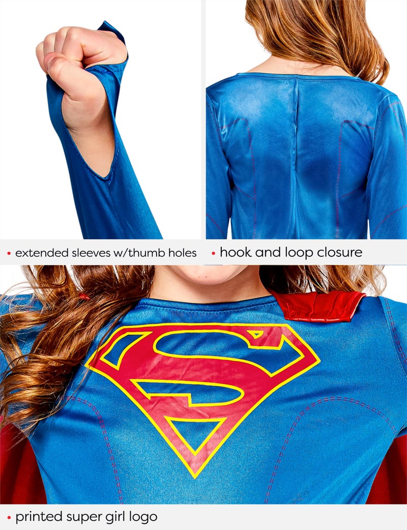 Rubies DC Superheroes Supergirl TV Series: Supergirl Costume Dress for Kids, Girl's Small - Image 2
